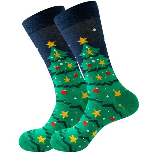 1 Pair Cartoon Santa Claus Men's Socks Comfortable Harajuku Trendy - Christmas.ca