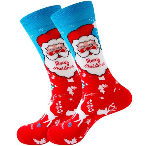 1 Pair Cartoon Santa Claus Men's Socks Comfortable Harajuku Trendy - Christmas.ca