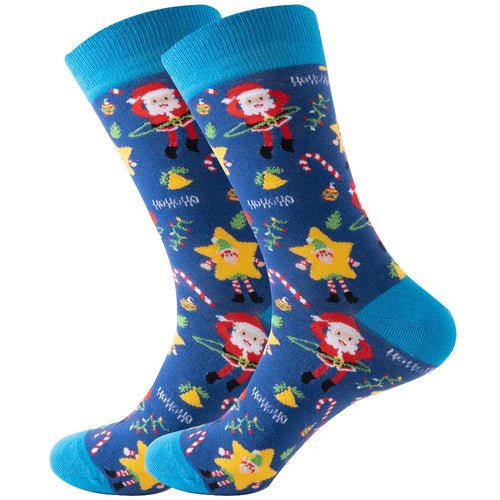 1 Pair Cartoon Santa Claus Men's Socks Comfortable Harajuku Trendy - Christmas.ca