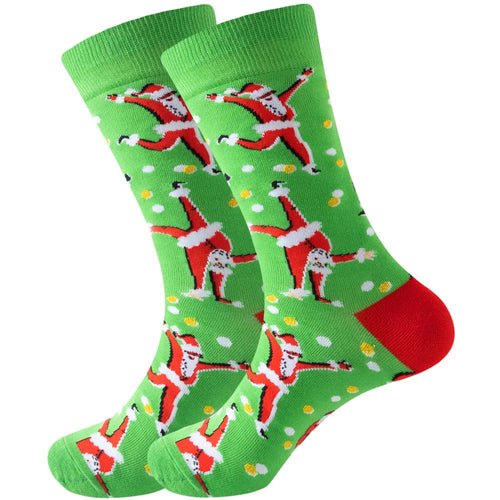 1 Pair Cartoon Santa Claus Men's Socks Comfortable Harajuku Trendy - Christmas.ca