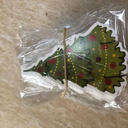 10pcs/set Christmas Glass Cup Card Santa Claus Hat Wine Glass Decor - Christmas.ca