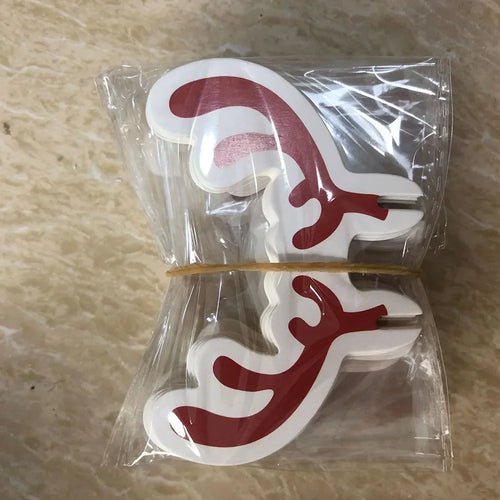 10pcs/set Christmas Glass Cup Card Santa Claus Hat Wine Glass Decor - Christmas.ca