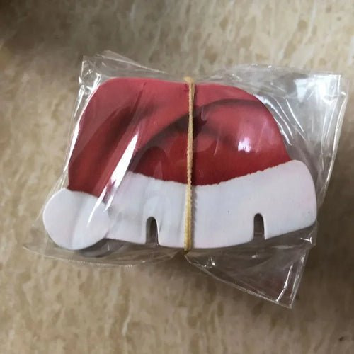 10pcs/set Christmas Glass Cup Card Santa Claus Hat Wine Glass Decor - Christmas.ca