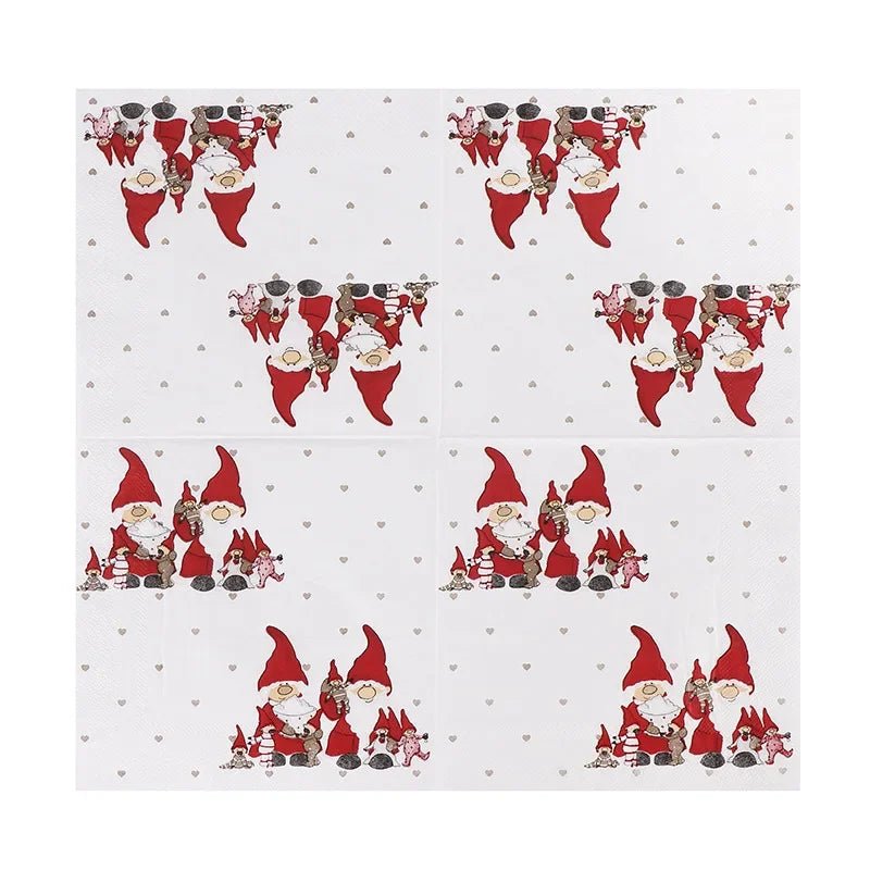 20pcs/Pac 33cm 2 - Ply Christmas Snowman Printed Napkins Restaurant - Christmas.ca