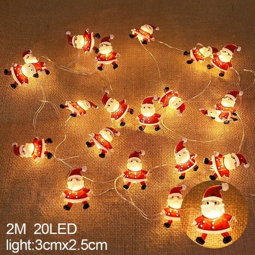 2M 20LED Santa Claus Snowflake LED Light String Christmas Decoration - Christmas.ca