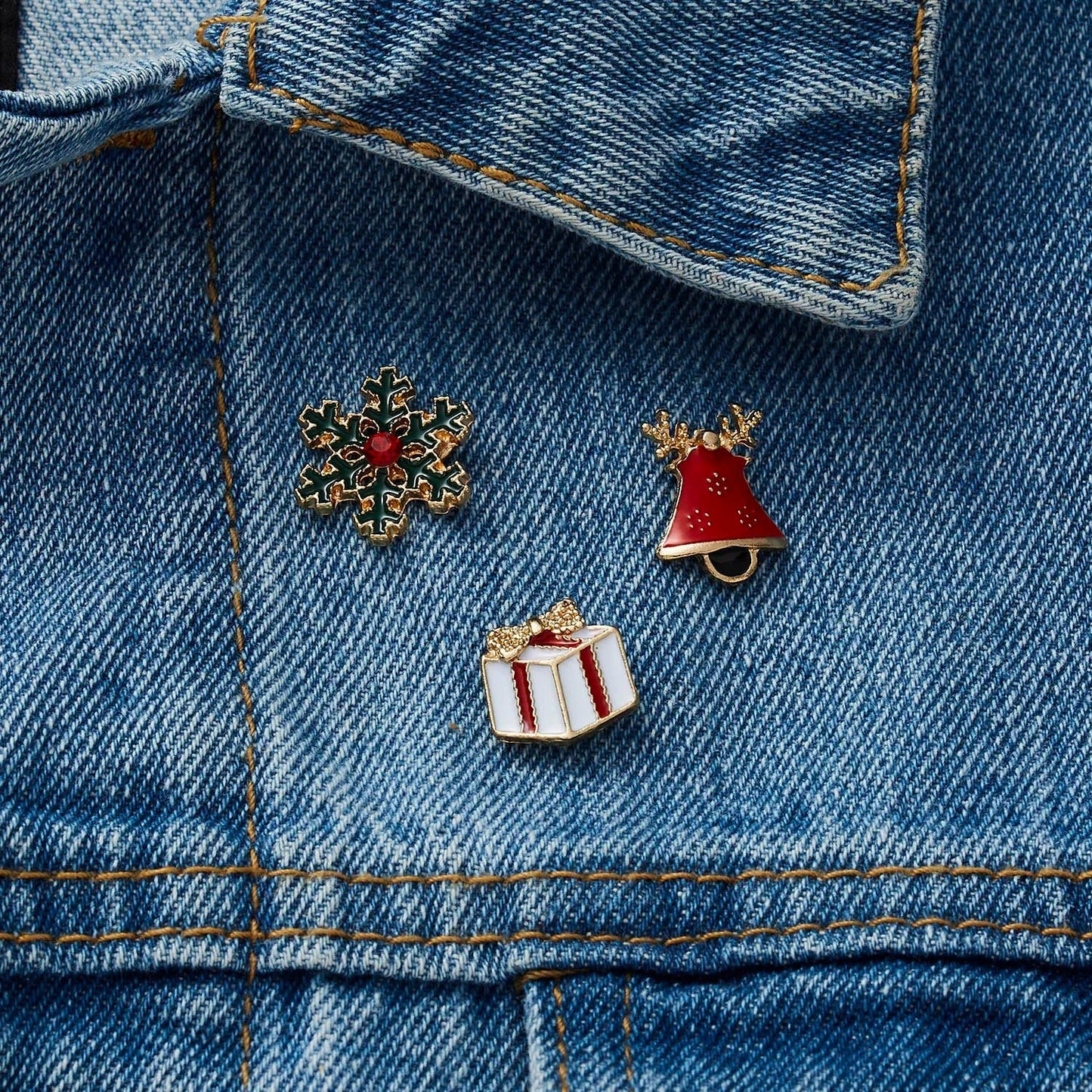 3pcs/set Christmas Gift For Women Men Brooches Enamel Pins Santa Claus - Christmas.ca