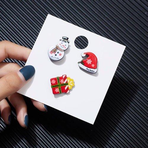 3pcs/set Christmas Gift For Women Men Brooches Enamel Pins Santa Claus - Christmas.ca
