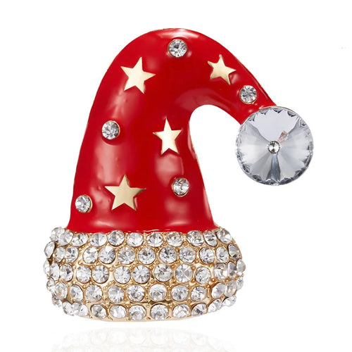 New Year Christmas Brooch For Women Fashion Snowman Santa Claus Tree