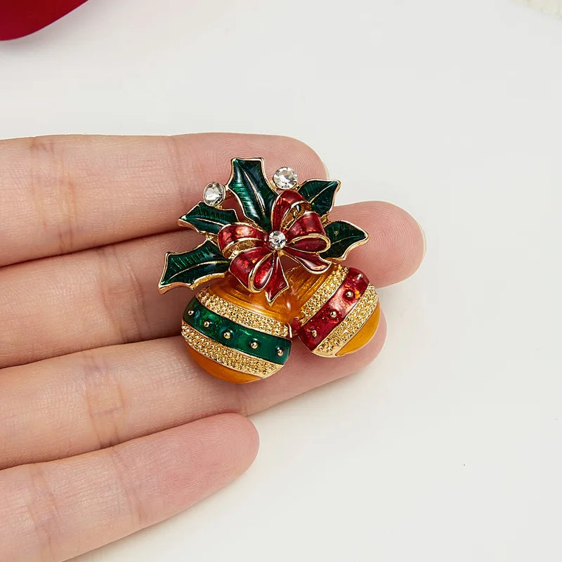 New Year Christmas Brooch For Women Fashion Snowman Santa Claus Tree