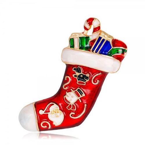New Year Christmas Brooch For Women Fashion Snowman Santa Claus Tree