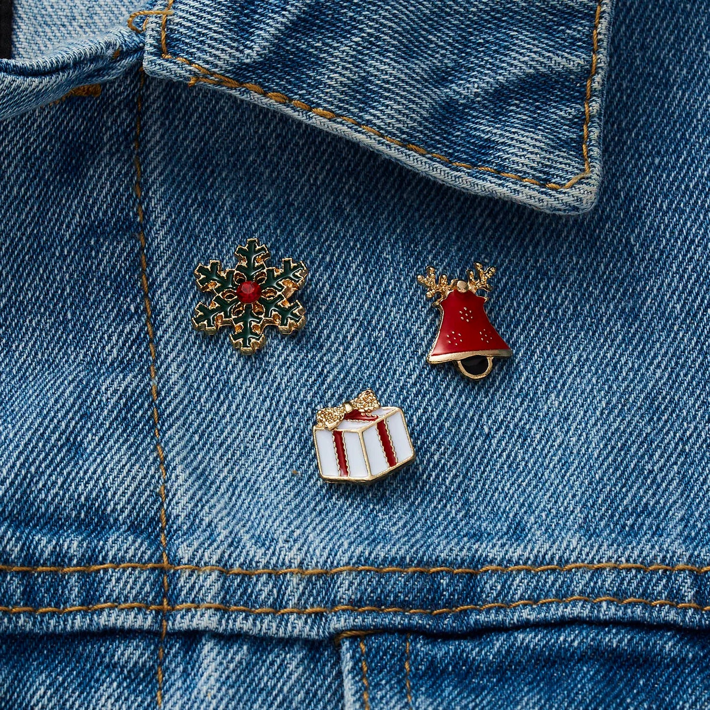 3pcs/set Christmas Gift For Women Men Brooches Enamel Pins Santa Claus