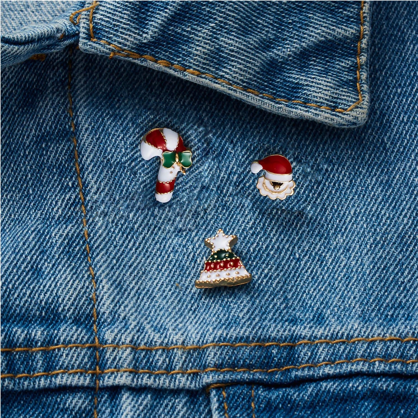 3pcs/set Christmas Gift For Women Men Brooches Enamel Pins Santa Claus