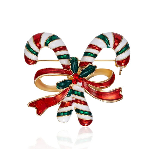 New Year Christmas Brooch For Women Fashion Snowman Santa Claus Tree