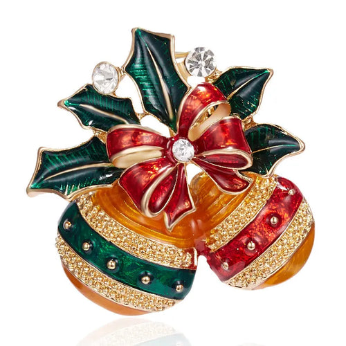 New Year Christmas Brooch For Women Fashion Snowman Santa Claus Tree