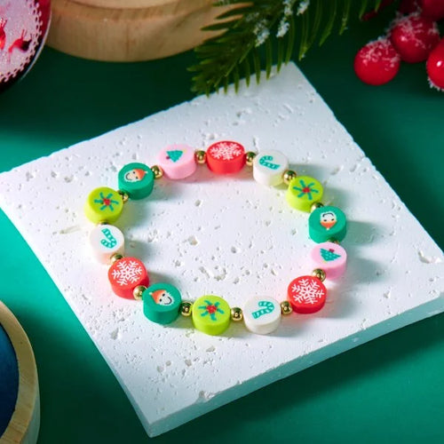 Fashion Santa Claus Snowman Star Christmas Tree Pendant Bracelet For