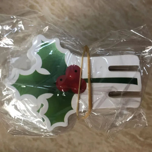10pcs/set Christmas Glass Cup Card Santa Claus Hat Wine Glass Decor