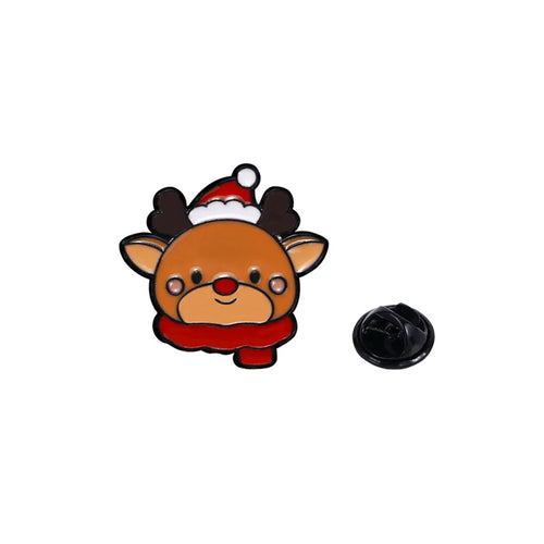 Cute Cartoon Christmas Day Enamel Brooch Creative Santa Claus Snowman