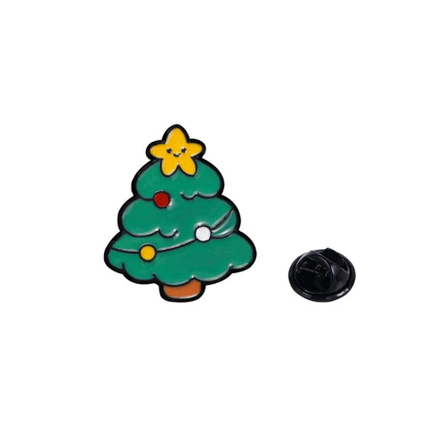 Cute Cartoon Christmas Day Enamel Brooch Creative Santa Claus Snowman