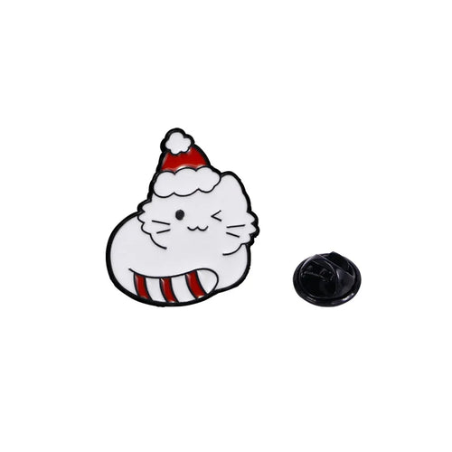 Cute Cartoon Christmas Day Enamel Brooch Creative Santa Claus Snowman