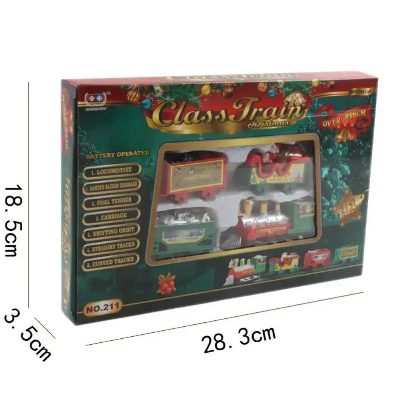 Christmas Train Set Assemble Railway Tracks Toys Decor Christmas Tree