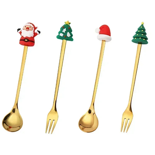 Christmas Decorations Home Christmas Table Decor Stainless SpoonsFork