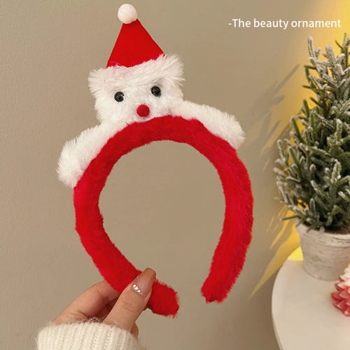 Cute Plush Elk Head Band Female Christmas Dress Up High Headtop Deer
