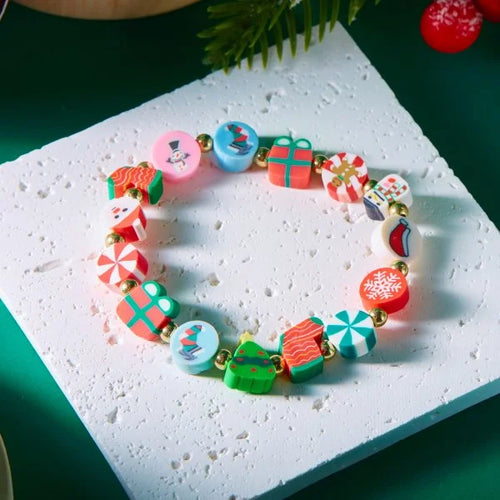 Fashion Santa Claus Snowman Star Christmas Tree Pendant Bracelet For