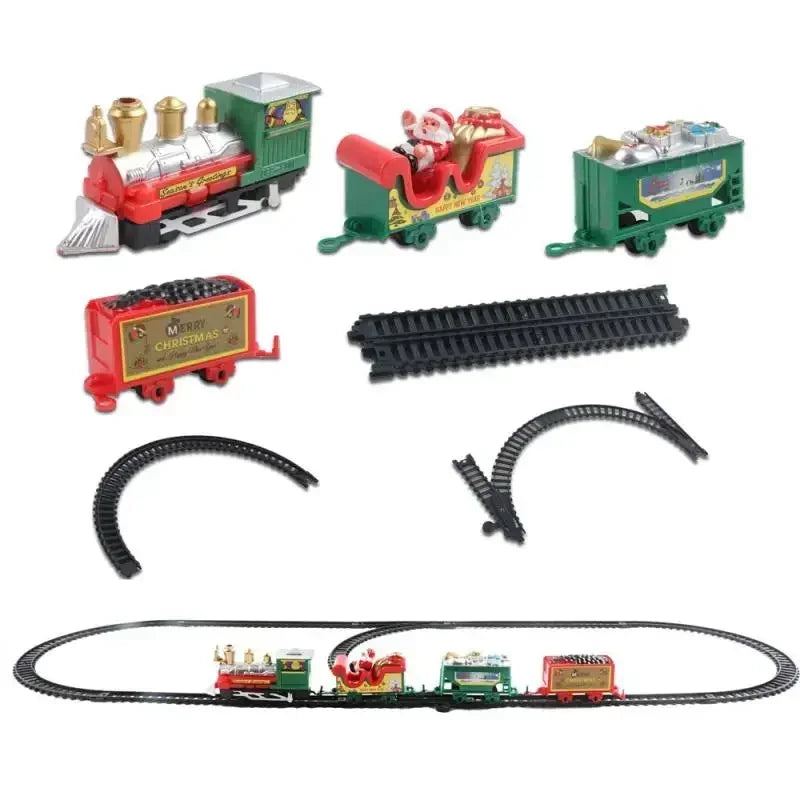 Christmas Train Set Assemble Railway Tracks Toys Decor Christmas Tree