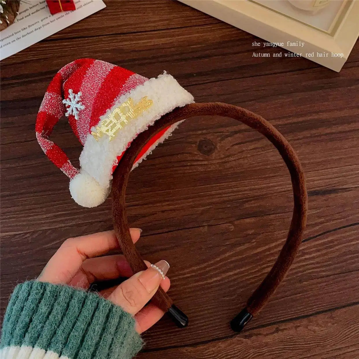 Cute Plush Elk Head Band Female Christmas Dress Up High Headtop Deer