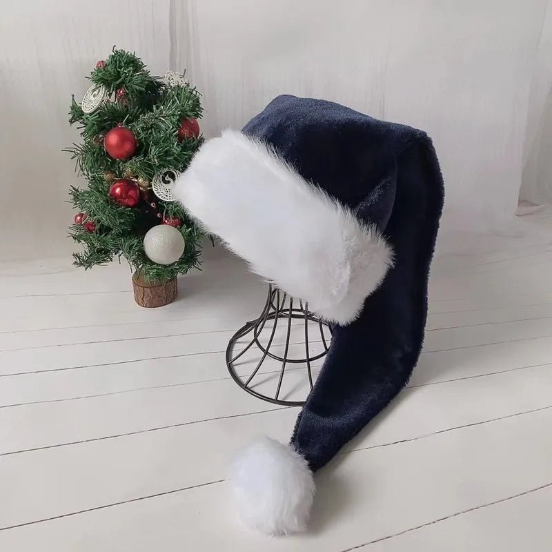 Christmas Black Red Plush Hat Santa Novelty Hat Kids Christmas - Christmas.ca