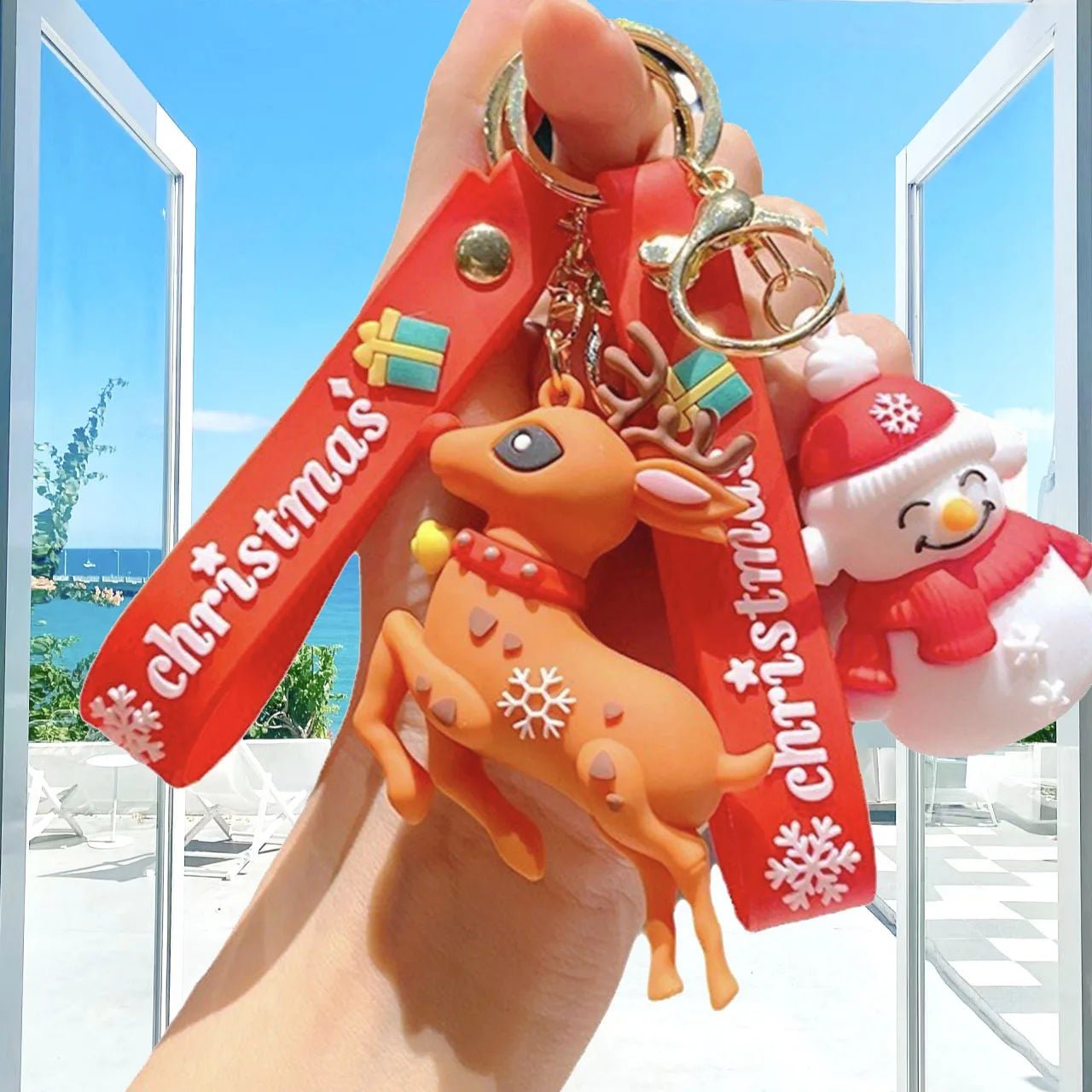 Creative Cartoon Santa Claus Snowman Keychain Pendant Bag Car Keychain - Christmas.ca