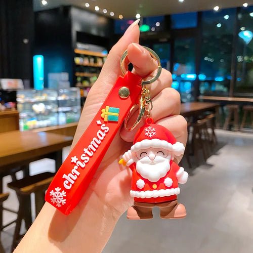 Creative Cartoon Santa Claus Snowman Keychain Pendant Bag Car Keychain - Christmas.ca