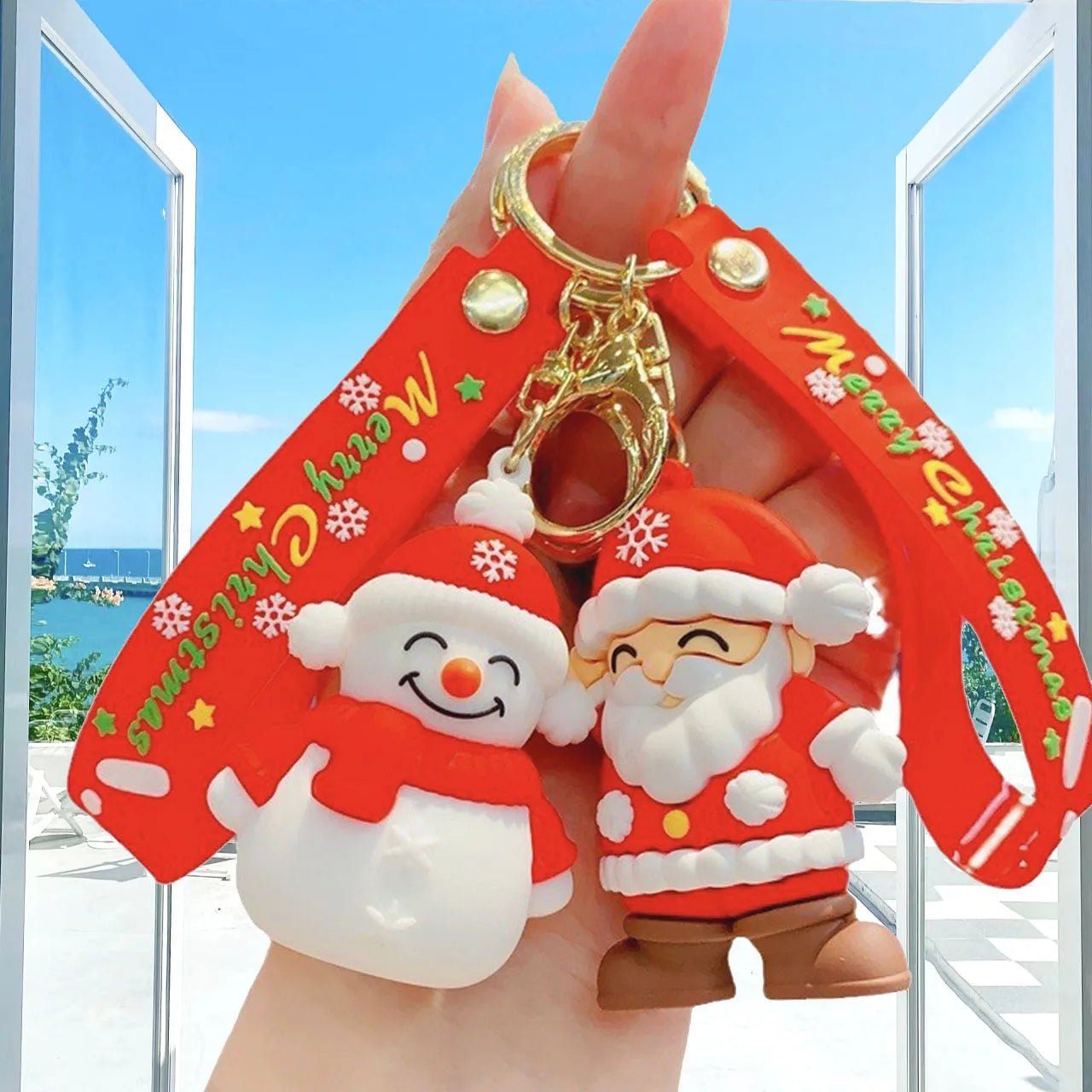 Creative Cartoon Santa Claus Snowman Keychain Pendant Bag Car Keychain - Christmas.ca