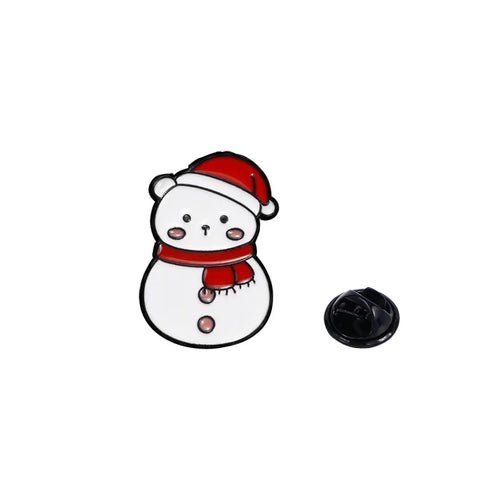 Cute Cartoon Christmas Day Enamel Brooch Creative Santa Claus Snowman - Christmas.ca