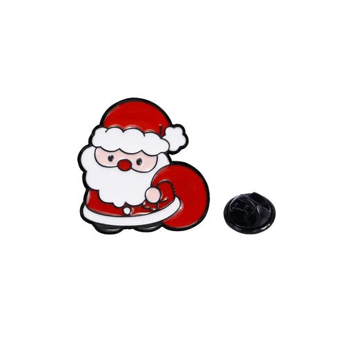 Cute Cartoon Christmas Day Enamel Brooch Creative Santa Claus Snowman - Christmas.ca