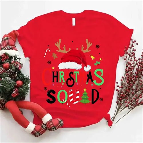 Family Christmas 2024 Squad Tshirts Matching Christmas Santa Reindeer - Christmas.ca