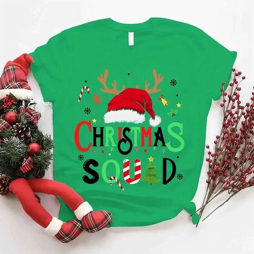Family Christmas 2024 Squad Tshirts Matching Christmas Santa Reindeer - Christmas.ca