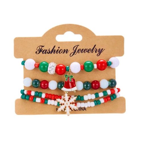 Fashion Santa Claus Snowman Star Christmas Tree Pendant Bracelet For - Christmas.ca