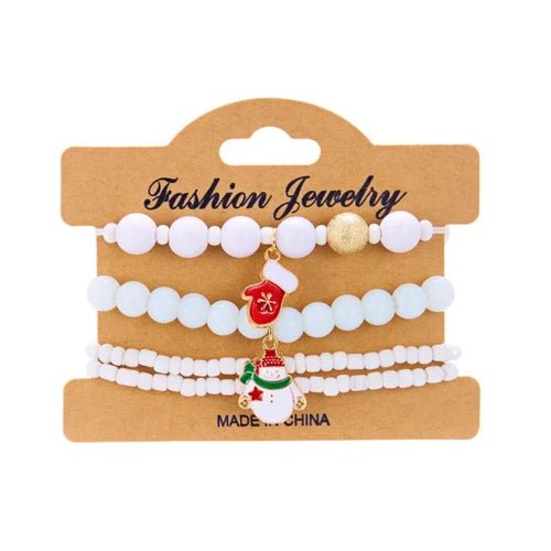 Fashion Santa Claus Snowman Star Christmas Tree Pendant Bracelet For - Christmas.ca