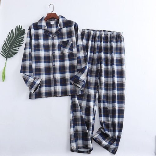 Men Plaid Flannel Pajama Set | Men Cotton Flannel Pajamas | Mens - Christmas.ca
