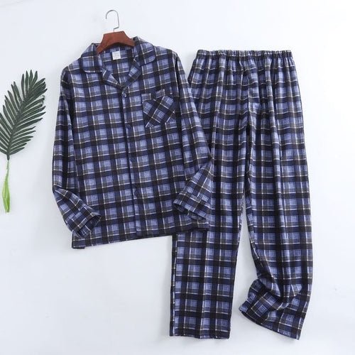 Men Plaid Flannel Pajama Set | Men Cotton Flannel Pajamas | Mens - Christmas.ca