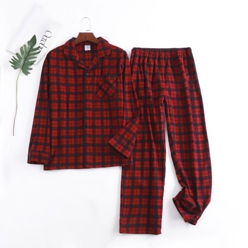Men Plaid Flannel Pajama Set | Men Cotton Flannel Pajamas | Mens - Christmas.ca