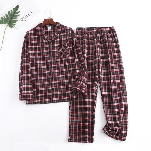Men Plaid Flannel Pajama Set | Men Cotton Flannel Pajamas | Mens - Christmas.ca