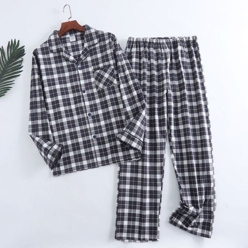 Men Plaid Flannel Pajama Set | Men Cotton Flannel Pajamas | Mens - Christmas.ca