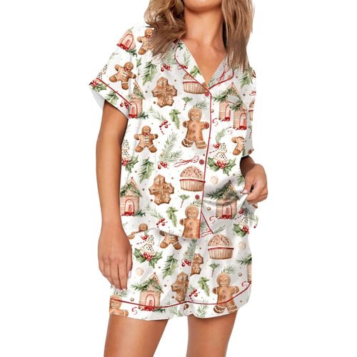 Nutcracker Pajamas Women Christmas Pajama Set Short Sleeve - Christmas.ca