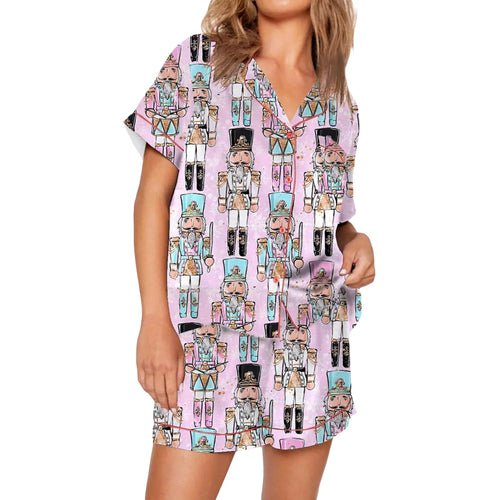 Nutcracker Pajamas Women Christmas Pajama Set Short Sleeve - Christmas.ca