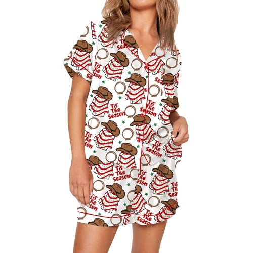 Nutcracker Pajamas Women Christmas Pajama Set Short Sleeve - Christmas.ca