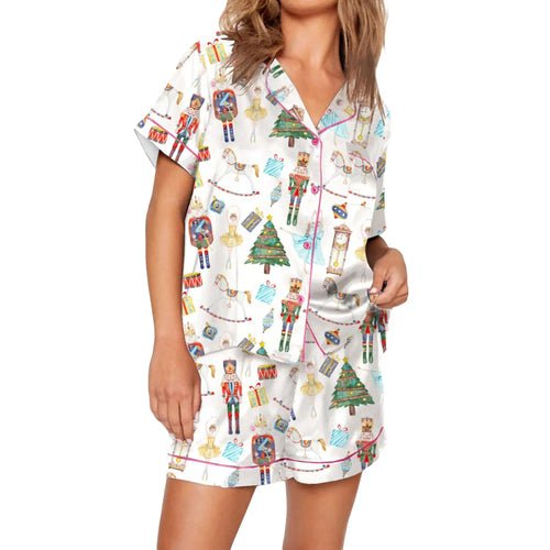 Nutcracker Pajamas Women Christmas Pajama Set Short Sleeve - Christmas.ca