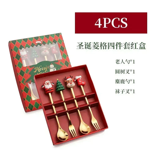 Christmas Decorations Home Christmas Table Decor Stainless SpoonsFork