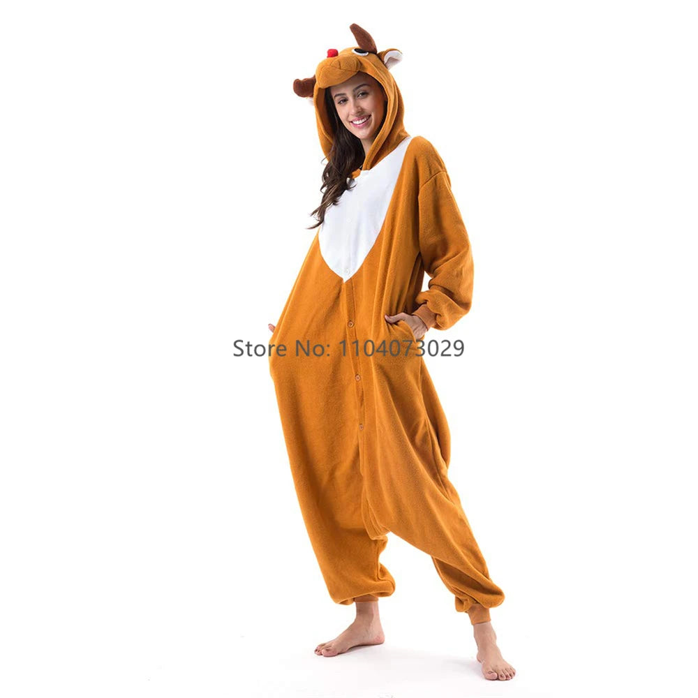 Onesieshow Christmas Elf Kigurumi Pyjamas Halloween Onesie Adult